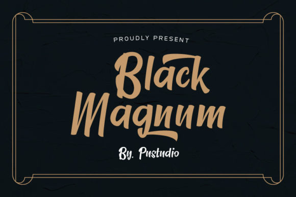 Black Magnum: The Script Typeface for Handmade Branding