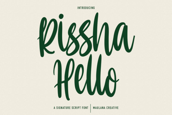 Hello Rissha: A Designer’s Take on a Playful Script Typeface