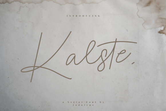 Kalste: A Delicate Script Typeface for Refined Brand Identity