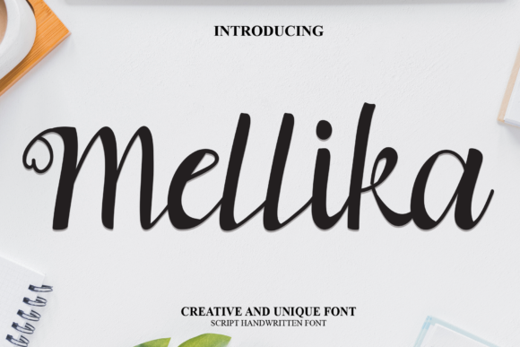 Mellika: A Handwritten Script Font for Editorial Design
